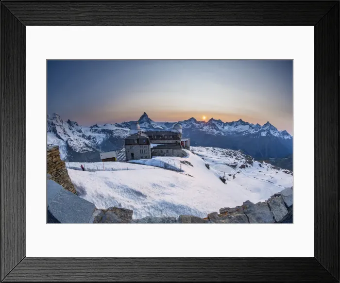 Framed Print : Gornergrat Kulm Hotel & Matterhorn, Zermatt, Valais, Switzerland Framed Print : Gornergrat Kulm Hotel & Matterhorn, Zermatt, Valais, Switzerland