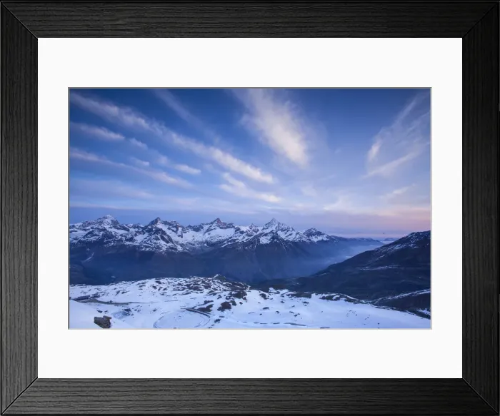 Framed Print : View from Gornergrat above Zermatt, Valais, Switzerland Framed Print : View from Gornergrat above Zermatt, Valais, Switzerland