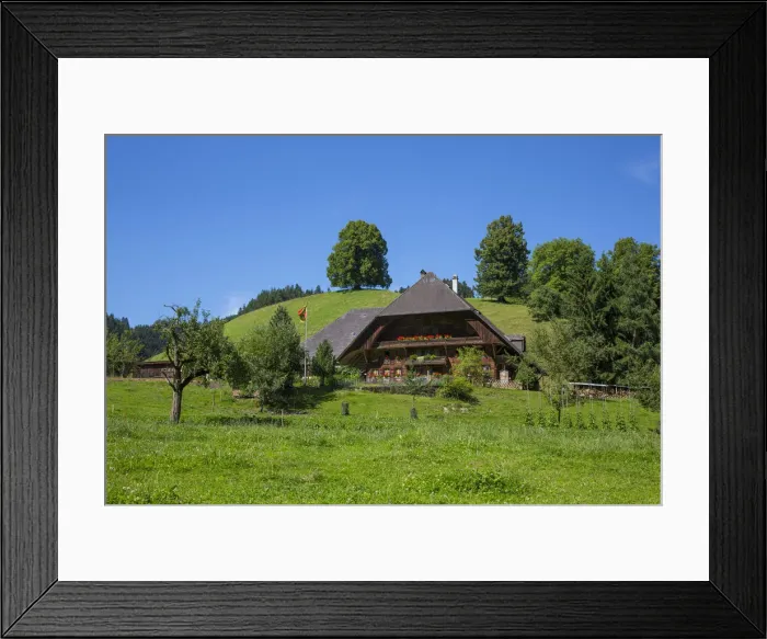 Framed Print : Farmhouse / chalet, Emmental Valley, Berner Oberland, Switzerland Framed Print : Farmhouse / chalet, Emmental Valley, Berner Oberland, Switzerland