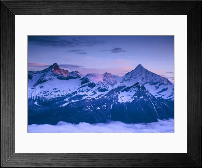 Framed Print : Weisshorn above Zermatt, Valais, Switzerland Framed Print : Weisshorn above Zermatt, Valais, Switzerland