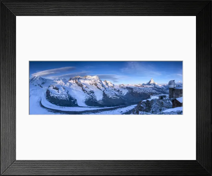 Framed Print : Matterhorn, Monte Rosa range & Gornergletscher, Zermatt, Valais, Switzerland Framed Print : Matterhorn, Monte Rosa range & Gornergletscher, Zermatt, Valais, Switzerland