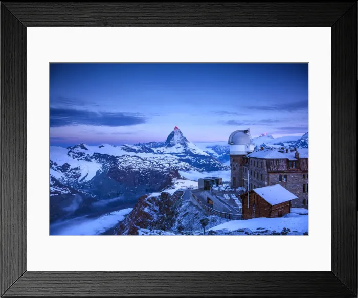 Framed Print : Gornergrat Kulm Hotel & Matterhorn, Zermatt, Valais, Switzerland Framed Print : Gornergrat Kulm Hotel & Matterhorn, Zermatt, Valais, Switzerland