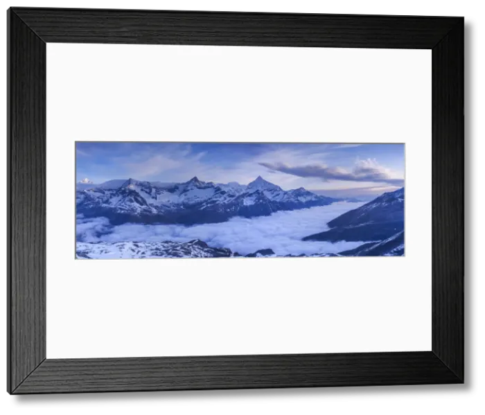 Framed Print : Weisshorn above Zermatt, Valais, Switzerland Framed Print : Weisshorn above Zermatt, Valais, Switzerland