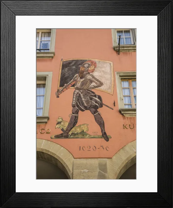 Framed Print : Painted building, Burgdorf, Emmental Valley, Berner Oberland, Switzerland Framed Print : Painted building, Burgdorf, Emmental Valley, Berner Oberland, Switzerland