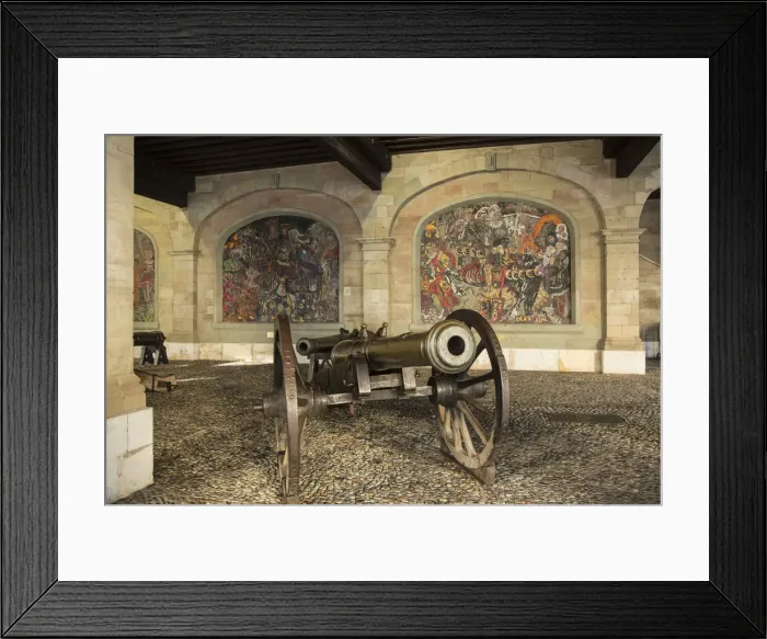 Framed Print : Cannons outside the Town Hall, Old Town, Geneva, Switzerland Framed Print : Cannons outside the Town Hall, Old Town, Geneva, Switzerland