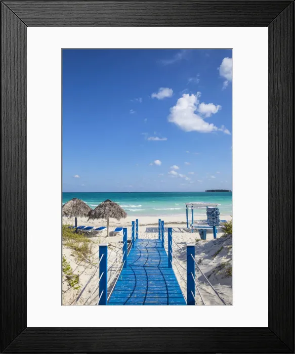 Framed Print : Cuba, Jardines del Rey, Cayo Guillermo, Playa Pilar