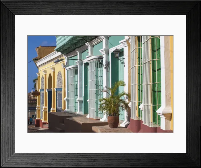 Framed Print : Cuba, Trinidad, Colourful street in historical center Framed Print : Cuba, Trinidad, Colourful street in historical center