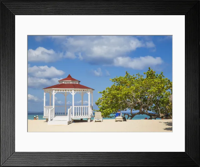 Framed Print : Cuba, Holguin province, Gazebo on Playa Pesquero Framed Print : Cuba, Holguin province, Gazebo on Playa Pesquero