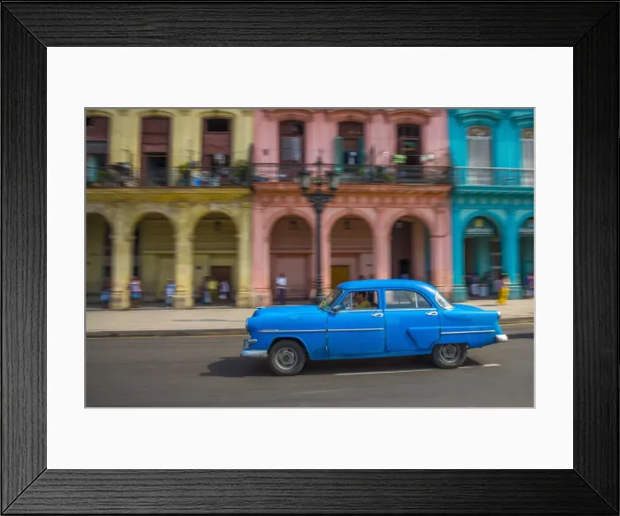Framed Print : Cuba, La Habana Vieja (Old Havana), Paseo de Marti, classic 1950s American Cars Framed Print : Cuba, La Habana Vieja (Old Havana), Paseo de Marti, classic 1950s American Cars