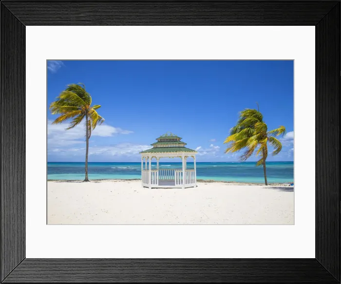 Framed Print : Cuba, Holguin Province, Gazebo on Playa Guardalvaca Framed Print : Cuba, Holguin Province, Gazebo on Playa Guardalvaca