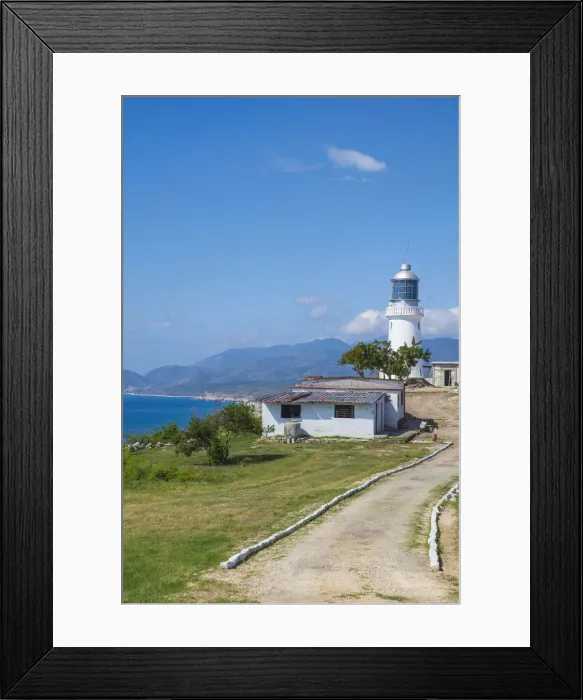 Framed Print : Cuba, Santiago de Cuba Province, Santiago de Cuba, Lighthouse at Castillo de San Pedro Framed Print : Cuba, Santiago de Cuba Province, Santiago de Cuba, Lighthouse at Castillo de San Pedro
