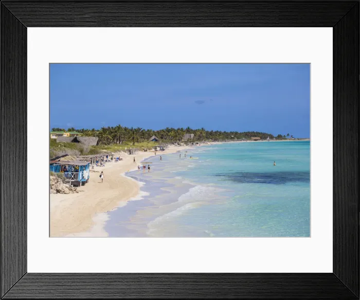 Framed Print : Cuba, Jardines del Rey, Cayo Coco, View of Playa Larga