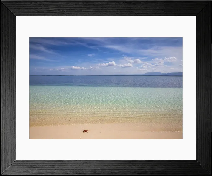 Framed Print : Cuba, Pinar del Rio Province, Cayo Levisa, Starfish on white sand beach