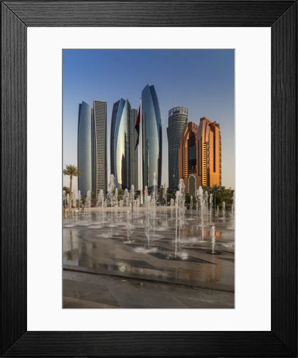 Framed Print : UAE, Abu Dhabi, City Center Skyline Framed Print : UAE, Abu Dhabi, City Center Skyline