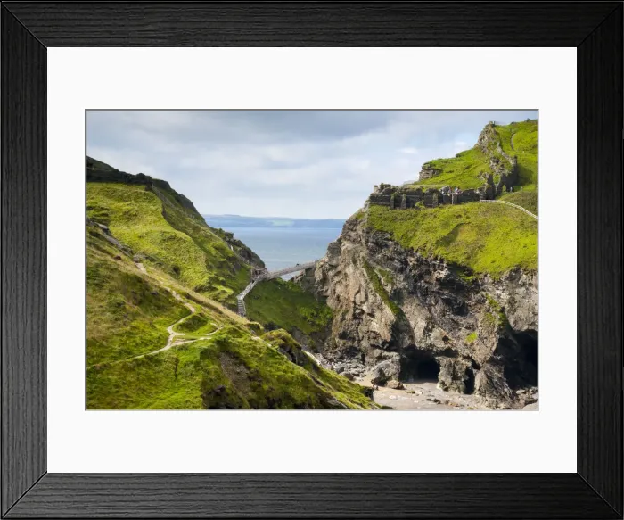 Framed Print : UK, England, Cornwall, Tintagel Castle from South West Coastal Path Framed Print : UK, England, Cornwall, Tintagel Castle from South West Coastal Path