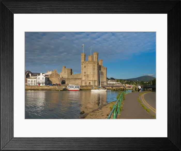 Framed Print : UK, Wales, Gwynedd, Caernarfon, Caernarfon Castle Framed Print : UK, Wales, Gwynedd, Caernarfon, Caernarfon Castle