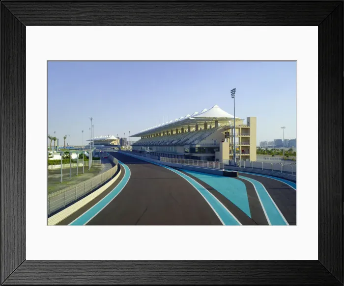 Framed Print : United Arab Emirates, Abu Dhabi, Yas Island, Yas Marina Grand Prix Circuit