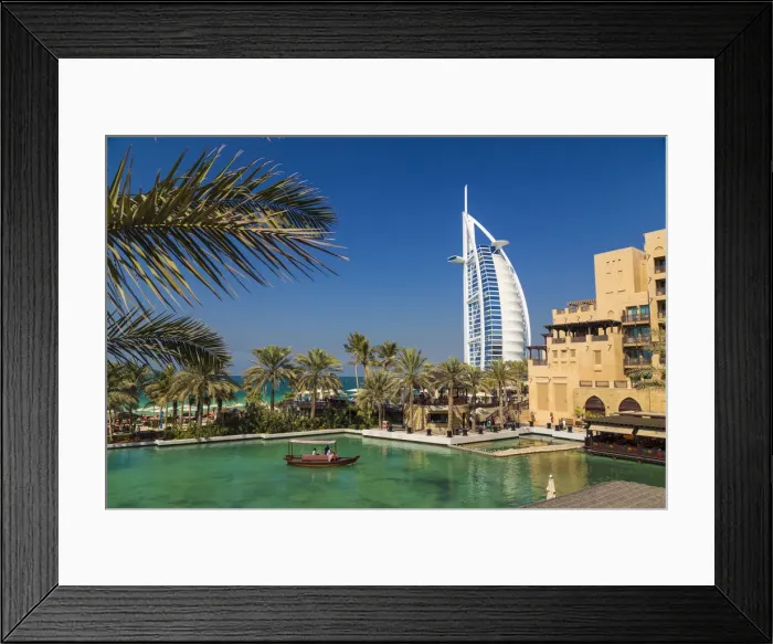 Framed Print : UAE, Dubai, Burj Khalifa from Madinat Jumeirah Gardens Framed Print : UAE, Dubai, Burj Khalifa from Madinat Jumeirah Gardens