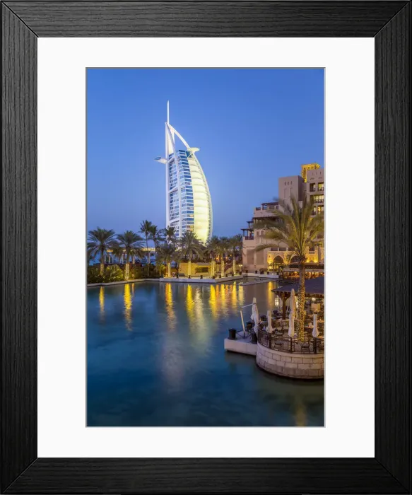 Framed Print : UAE, Dubai, Burj Khalifa from Madinat Jumeirah Gardens Framed Print : UAE, Dubai, Burj Khalifa from Madinat Jumeirah Gardens