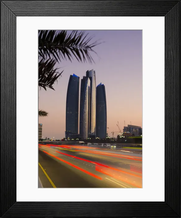 Framed Print : United Arab Emirates, Abu Dhabi, Etihad Towers Framed Print : United Arab Emirates, Abu Dhabi, Etihad Towers
