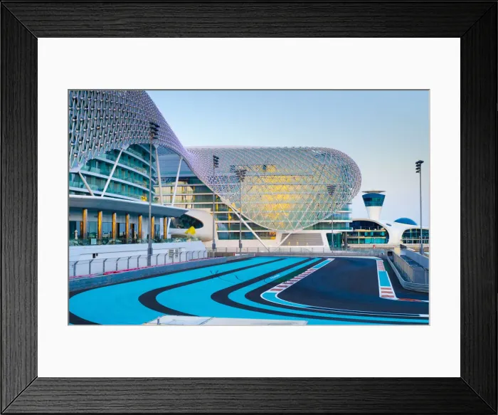 Framed Print : United Arab Emirates, Abu Dhabi, Yas Island, The Yas Hotel and Yas Marina Grand Prix Framed Print : United Arab Emirates, Abu Dhabi, Yas Island, The Yas Hotel and Yas Marina Grand Prix