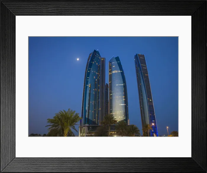 Framed Print : United Arab Emirates, Abu Dhabi, Etihad Towers