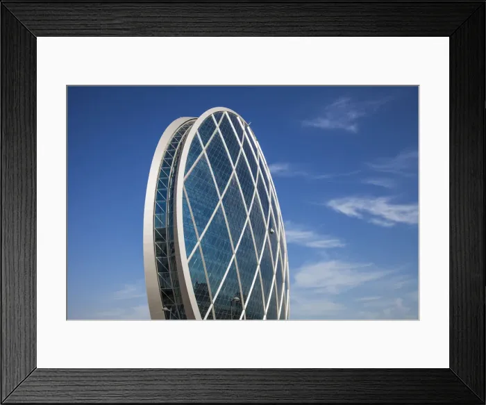 Framed Print : United Arab Emirates, Abu Dhabi, Al Raha, View of Aldar Headquarters - he first circular Framed Print : United Arab Emirates, Abu Dhabi, Al Raha, View of Aldar Headquarters - he first circular