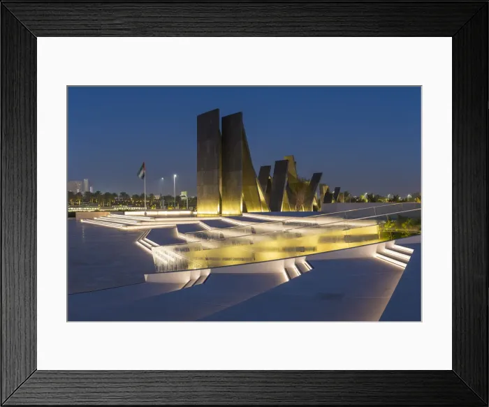 Framed Print : Wahat Al Karama, Memorial to honour the UAEs martyrs, Abu Dhabi, United Arab Framed Print : Wahat Al Karama, Memorial to honour the UAEs martyrs, Abu Dhabi, United Arab