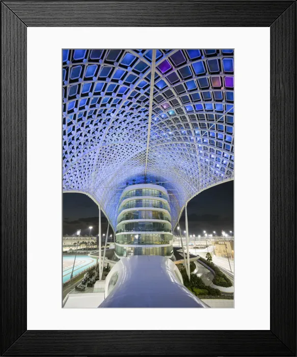 Framed Print : Yas Marina Hotel and Formula 1 race track, Yas Island, Abu Dhabi, United Arab Emirates Framed Print : Yas Marina Hotel and Formula 1 race track, Yas Island, Abu Dhabi, United Arab Emirates