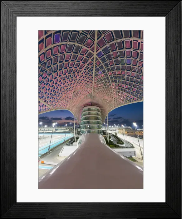Framed Print : Yas Marina Hotel and Formula 1 race track, Yas Island, Abu Dhabi, United Arab Emirates Framed Print : Yas Marina Hotel and Formula 1 race track, Yas Island, Abu Dhabi, United Arab Emirates