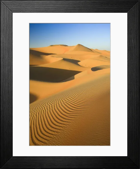 Framed Print : United Arab Emirates, Liwa Oasis, Sand dunes near the Empty Quarter Desert Framed Print : United Arab Emirates, Liwa Oasis, Sand dunes near the Empty Quarter Desert