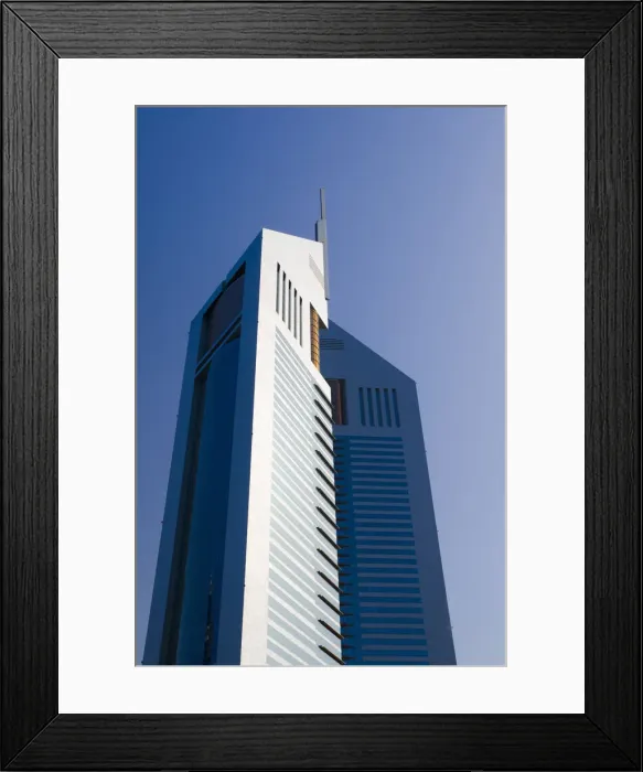 Framed Print : UAE, Dubai, Sheikh Zayed Road, Emirates Towers Framed Print : UAE, Dubai, Sheikh Zayed Road, Emirates Towers