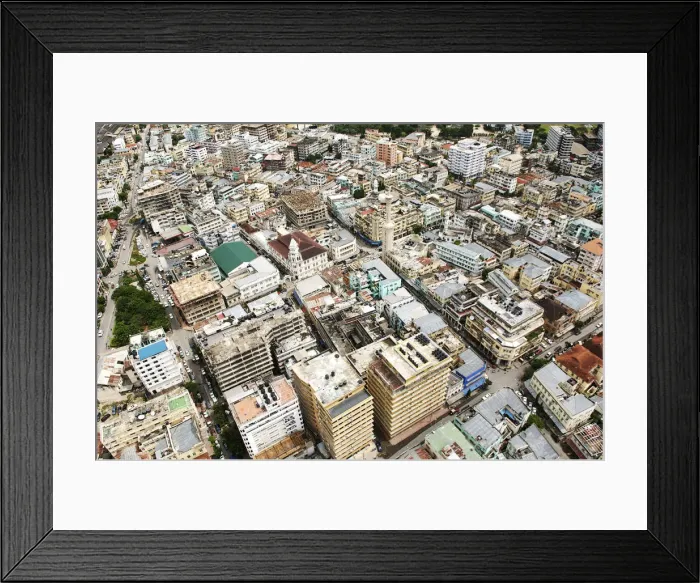 Framed Print : Aerial view of Dar es Salaam, Tanzania