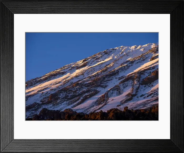 Framed Print : View of the highest peak of Mount Kilimanajro, Kibo summit at 19, 340ft Framed Print : View of the highest peak of Mount Kilimanajro, Kibo summit at 19, 340ft