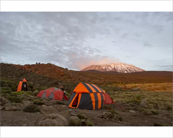 Camping climbing Mount Kilimanjaro, Tanzania