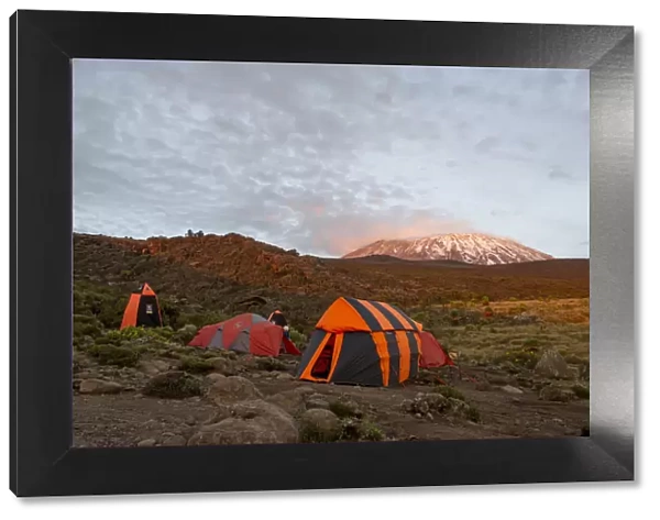 Camping climbing Mount Kilimanjaro, Tanzania