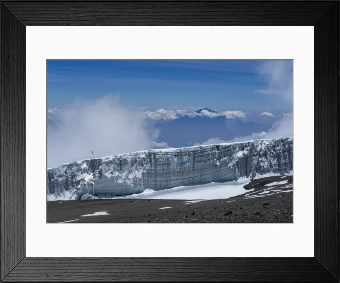 Framed Print : The Southern Icefields of Mount Kilimanjaro, viewed from near the summit, Tanzania Framed Print : The Southern Icefields of Mount Kilimanjaro, viewed from near the summit, Tanzania