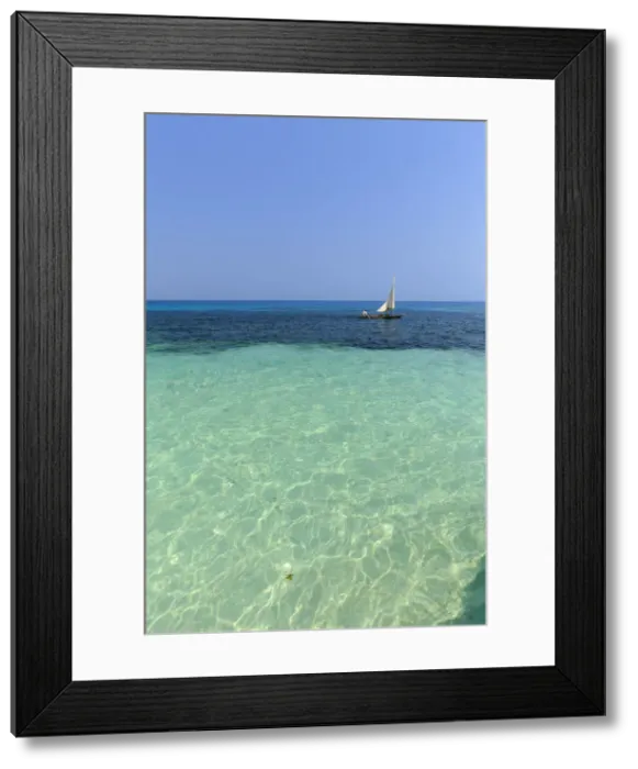 Framed Print : Tanzania. Zanzibar, Kwale Island, Sandbar exposed at low tide Framed Print : Tanzania. Zanzibar, Kwale Island, Sandbar exposed at low tide