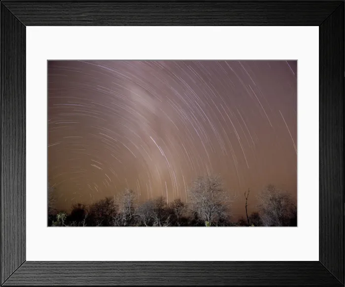 Framed Print : Star trails, Ruaha National park, Tanzania Framed Print : Star trails, Ruaha National park, Tanzania