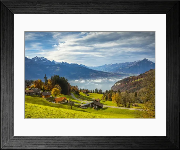 Framed Print : Niesen mountain and Lake Thun, Berner Oberland, Switzerland Framed Print : Niesen mountain and Lake Thun, Berner Oberland, Switzerland
