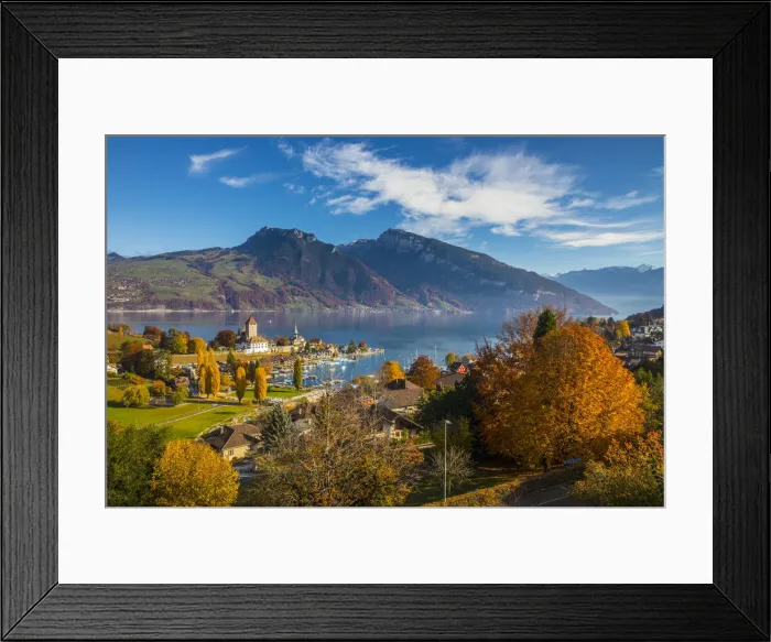 Framed Print : Speiz, Lake Thun, Berner Oberland, Switzerland
