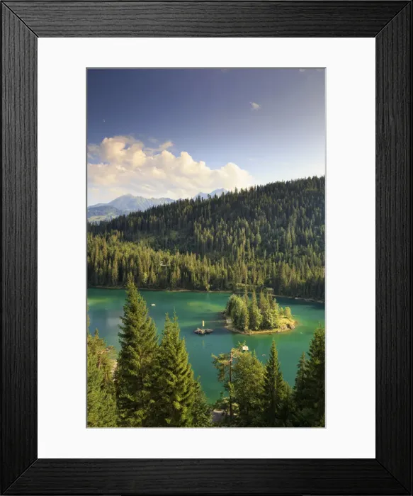 Framed Print : Switzerland, Graubunden, Flims, Lake Cauma (Caumasee) Framed Print : Switzerland, Graubunden, Flims, Lake Cauma (Caumasee)
