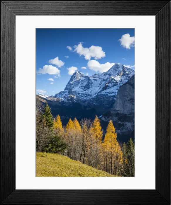 Framed Print : Eiger and Monch from Murren, Berner Oberland, Switzerland Framed Print : Eiger and Monch from Murren, Berner Oberland, Switzerland