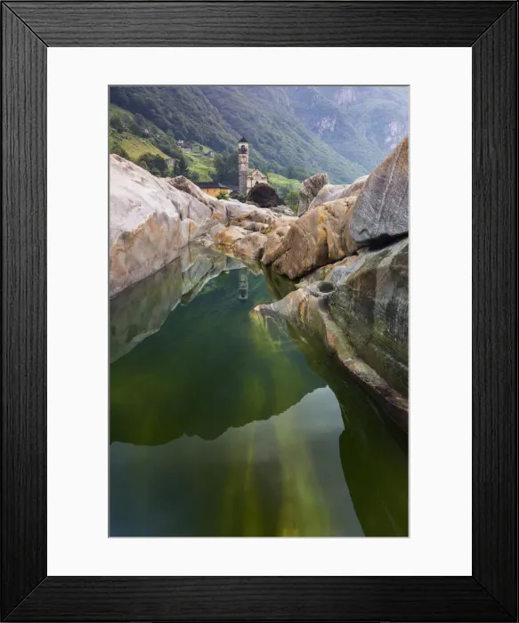 Framed Print : Switzerland, Ticino, Val Verzasca, Lavertezzo