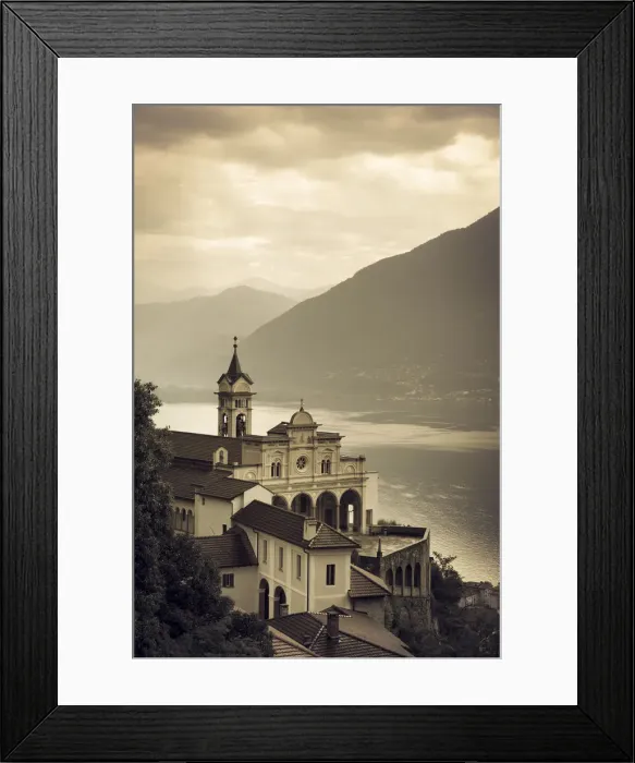 Framed Print : Switzerland, Ticino, Locarno, Madonna del Sasso Sanctuary Framed Print : Switzerland, Ticino, Locarno, Madonna del Sasso Sanctuary