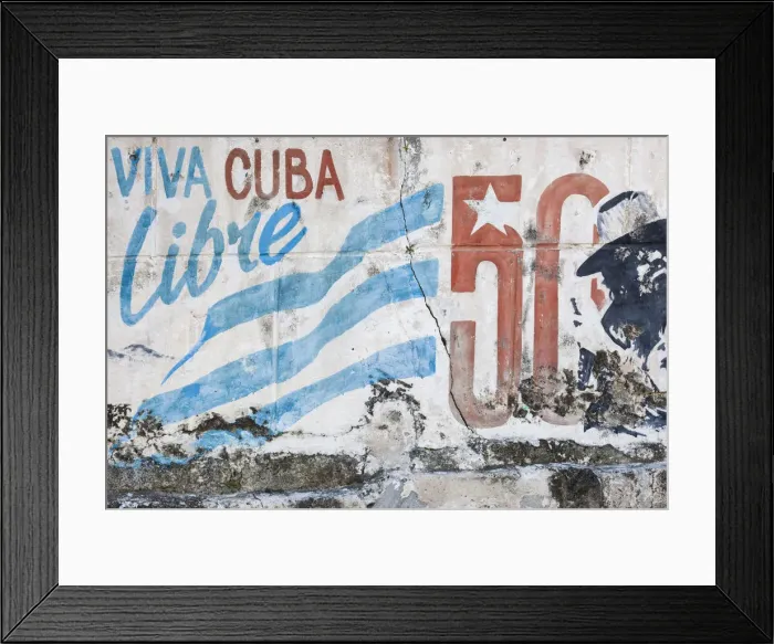 Framed Print : Cuba, Matanzas Province, Varadero, revolutionary wall mural Framed Print : Cuba, Matanzas Province, Varadero, revolutionary wall mural