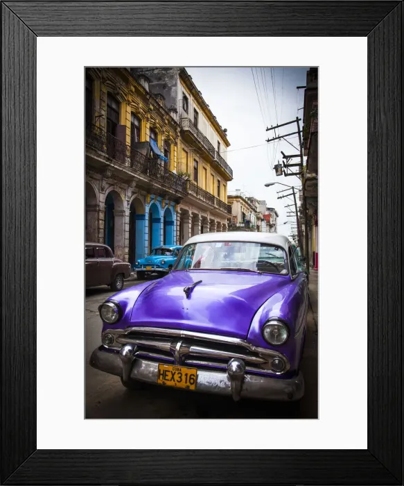 Framed Print : Classic American Car, Havana, Cuba