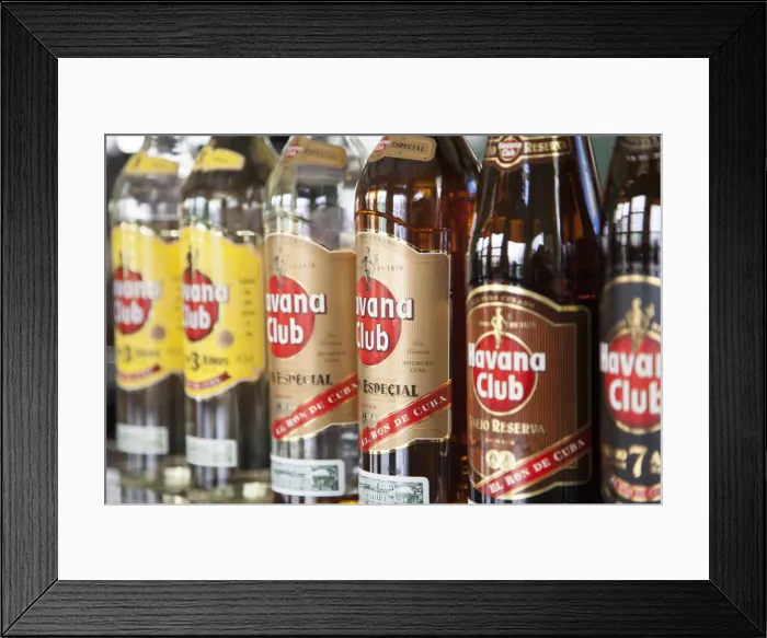 Framed Print : Havana Club rum bottles, Havana, Cuba Framed Print : Havana Club rum bottles, Havana, Cuba