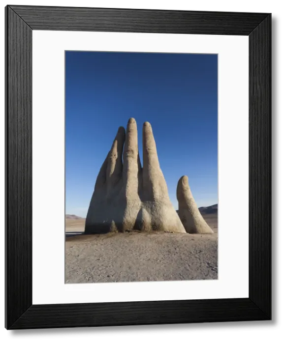 Framed Print : Chile, Antofagasta-area, Mano del Desierto sculpture by Mario Irarrazaval, 1992 Framed Print : Chile, Antofagasta-area, Mano del Desierto sculpture by Mario Irarrazaval, 1992