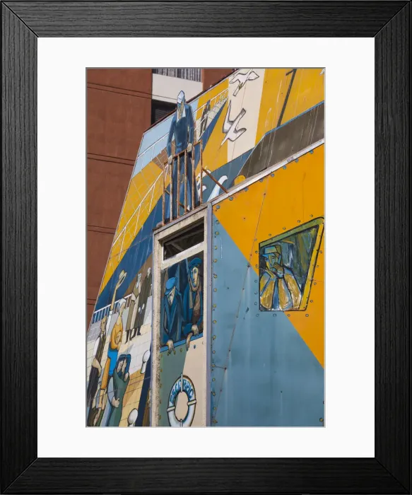 Framed Print : Chile, Coquimbo, Plaza Vicuna Mackenna, Barrio Ingles, historic English area, mural Framed Print : Chile, Coquimbo, Plaza Vicuna Mackenna, Barrio Ingles, historic English area, mural